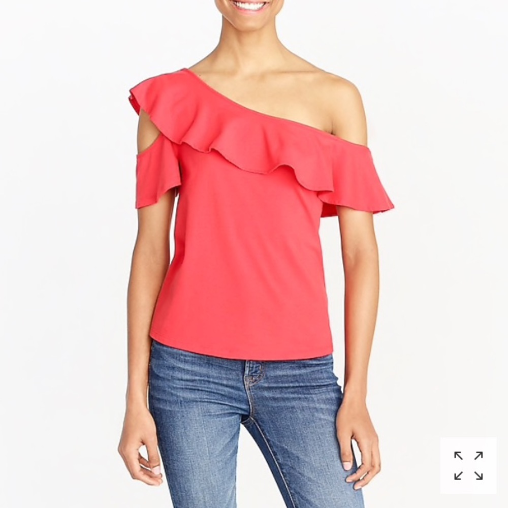 NWT J CREW one sleeve off the shoulder top
